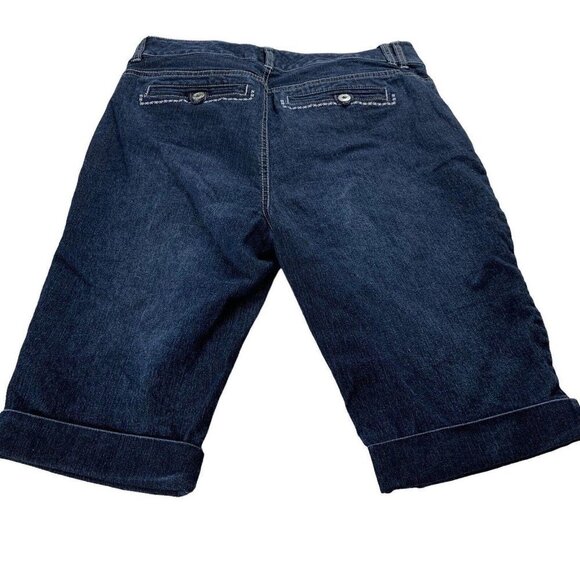 Duplex by Tyte Women's Denim Blue Jean Bermuda Shorts Size 12P​​​​ - Picture 4 of 9